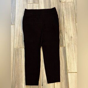 Maurices Black Ankle Pants Red Elastic Waist Size Medium